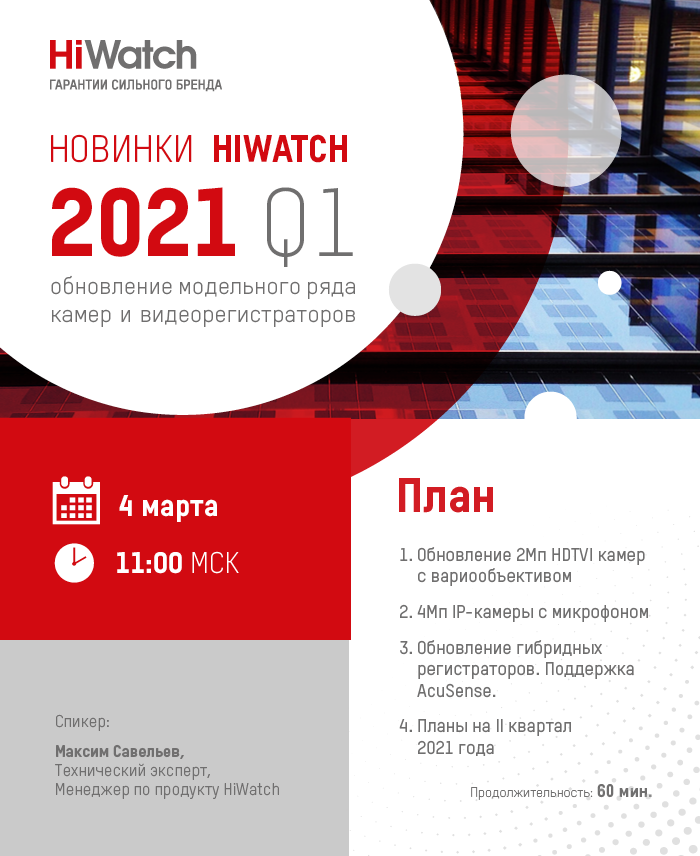 HiWatch: новые устройства и возможности Q1/2021